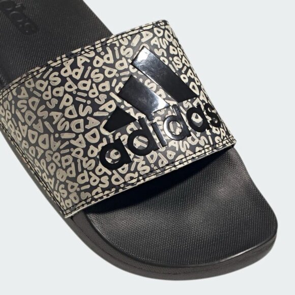 Adidas ADILETTE COMFORT UNISEX SANDALS Core Black / Core Black / Wonder White - Picture 2 of 12